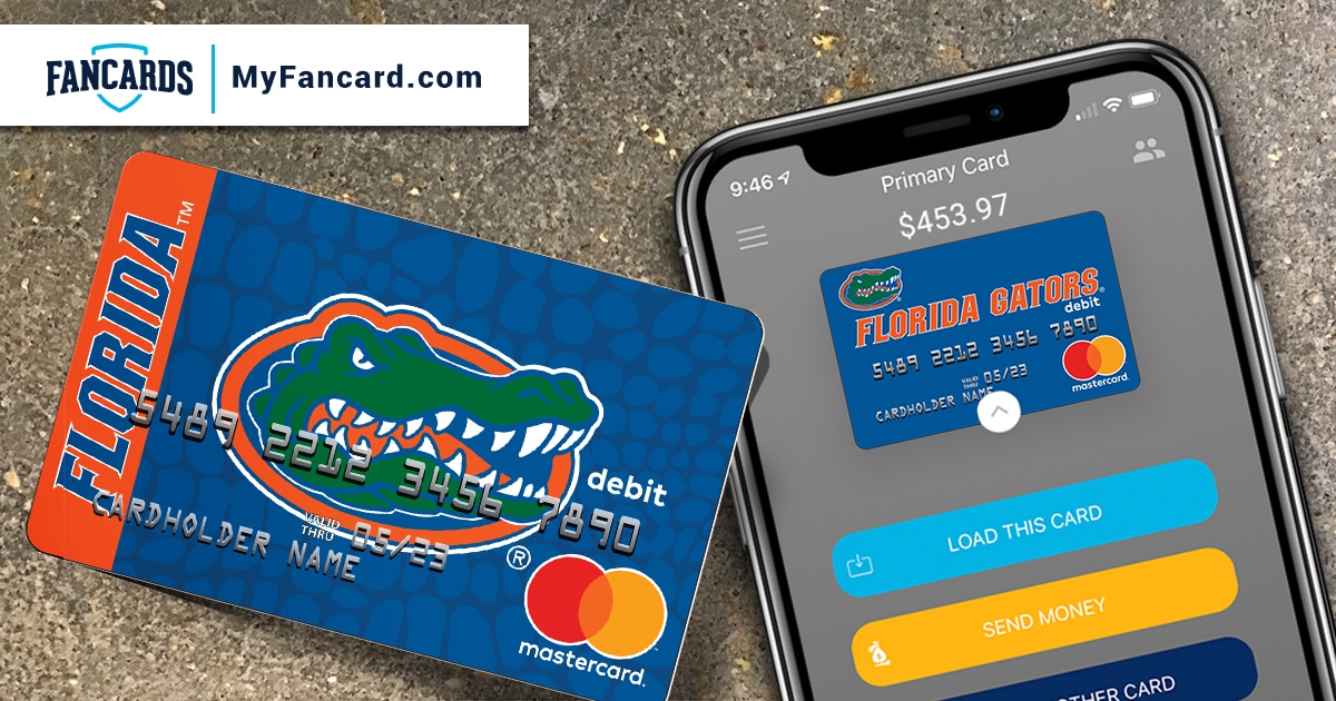 Florida Gators Fancard Prepaid Mastercard®  myFancard.com