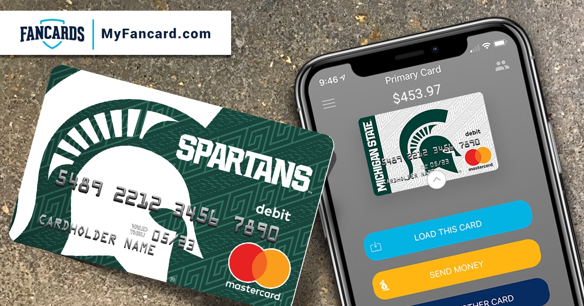 Michigan State Spartans Fancard Prepaid Mastercard Myfancard Com