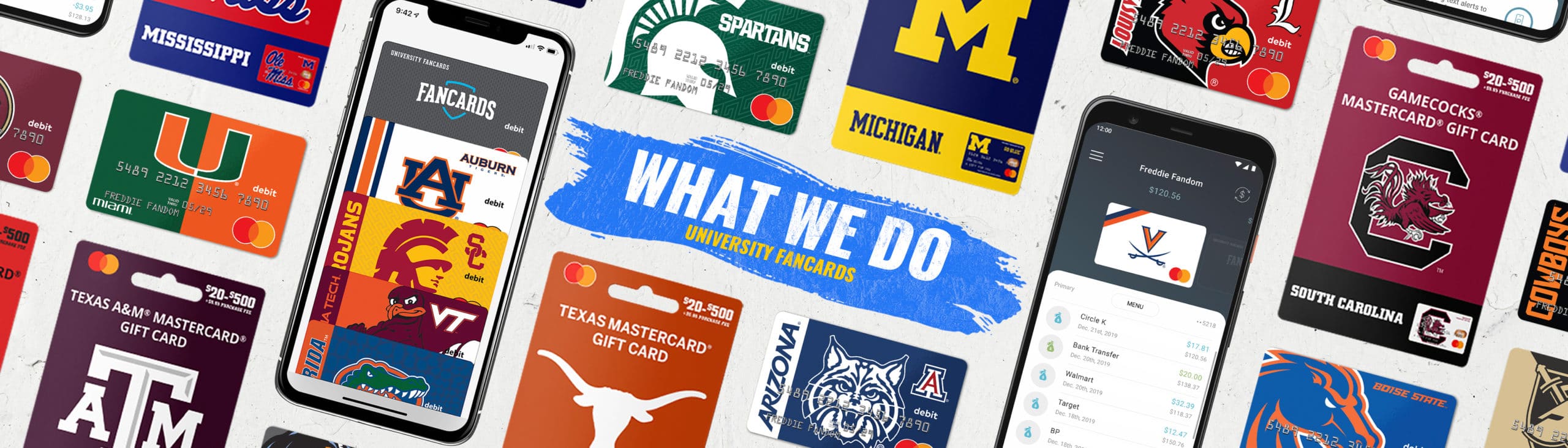 Fancards header featuring gift cards and jpegs